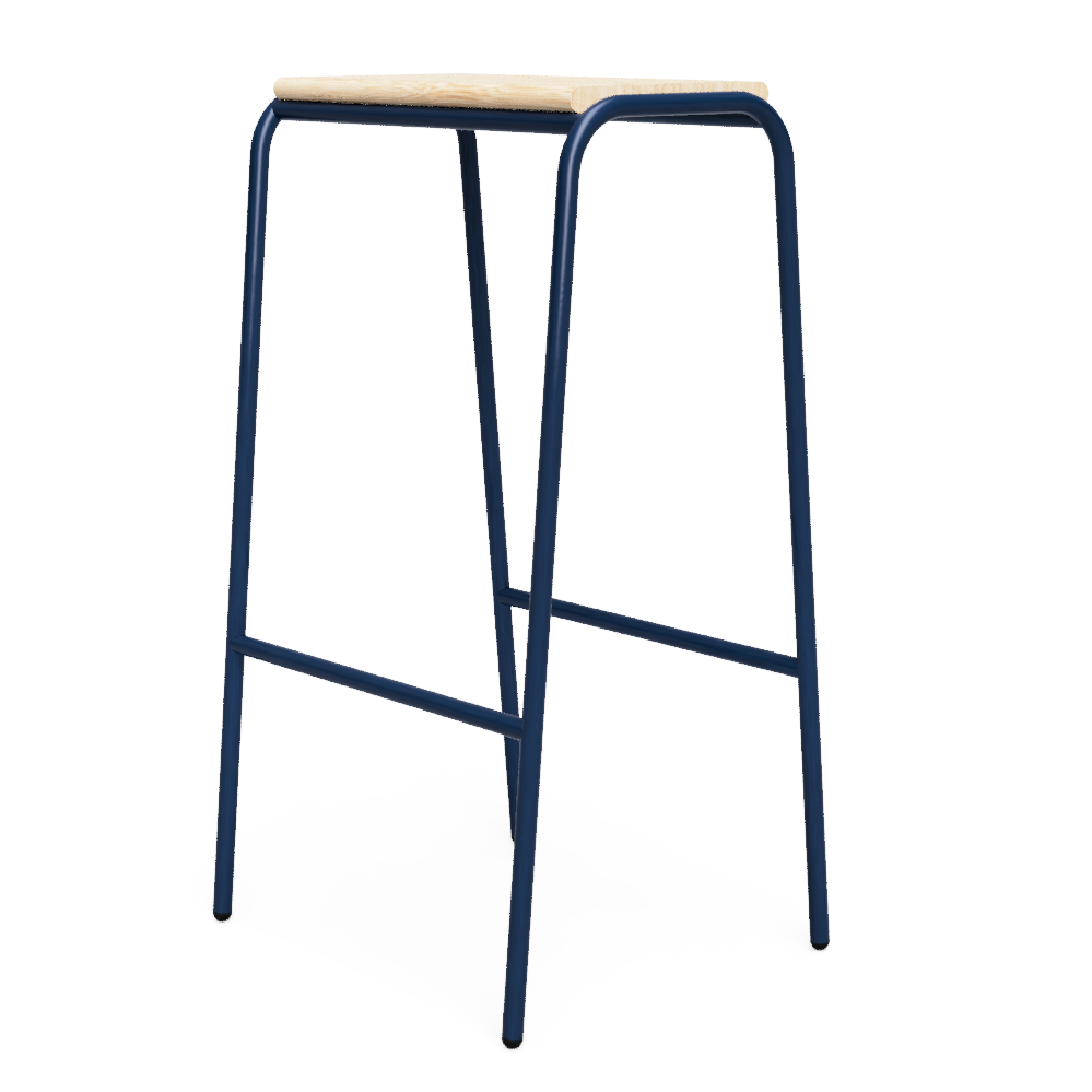 Industrial Bar Stool Wood and Metal No assembly required