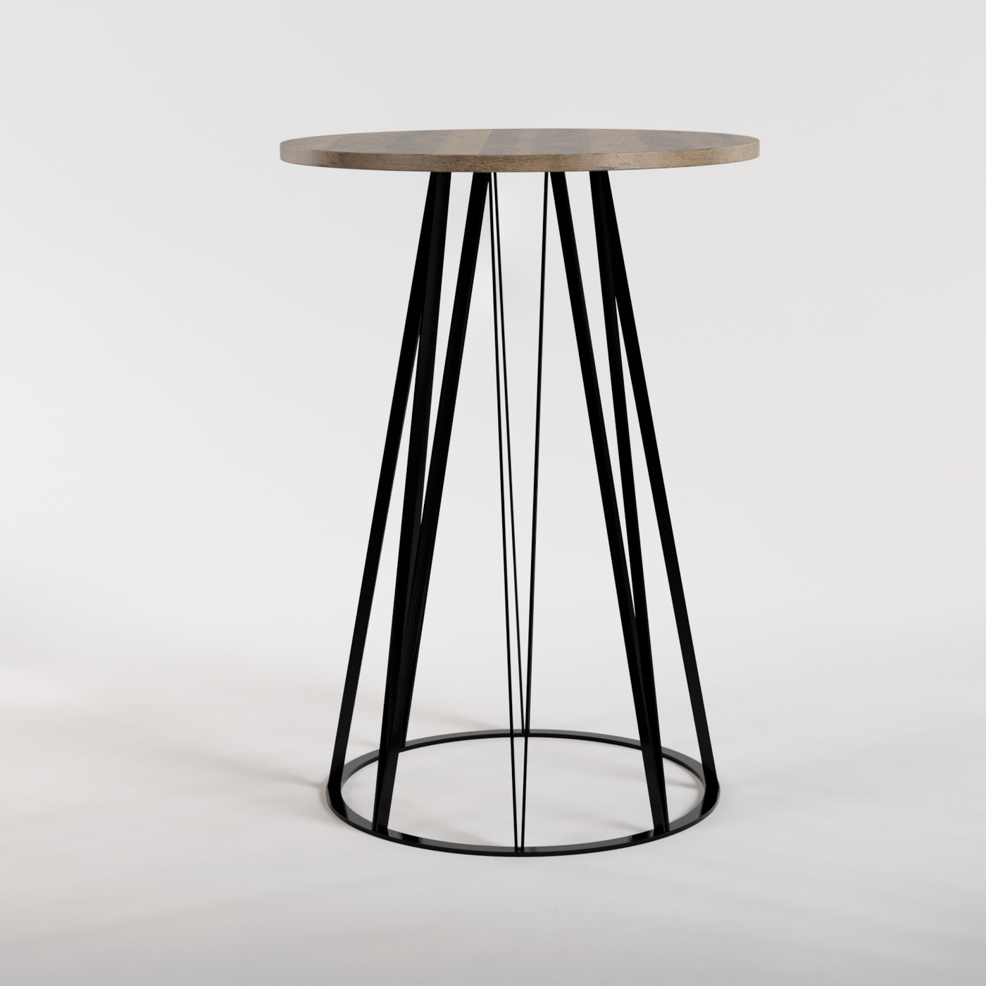 Round Table Nº 2 - Poseur Table - Black / Pine