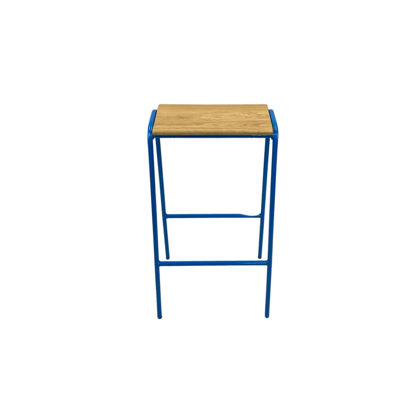 Bar Stool Nº 2 - Sky Blue / Solid Oak