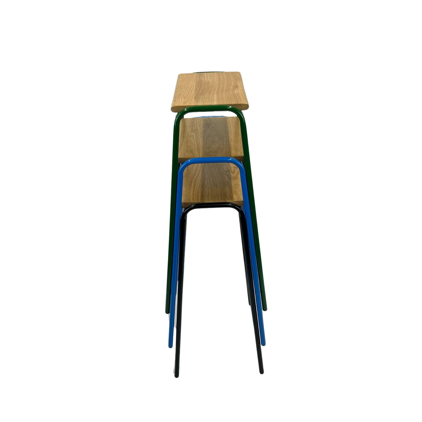 Bar Stool Nº 2 - Salmon Orange / Solid Oak