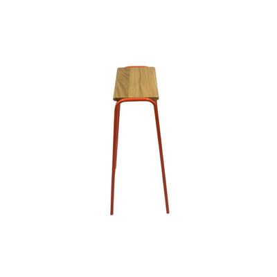 Bar Stool Nº 2 - Salmon Orange / Solid Oak