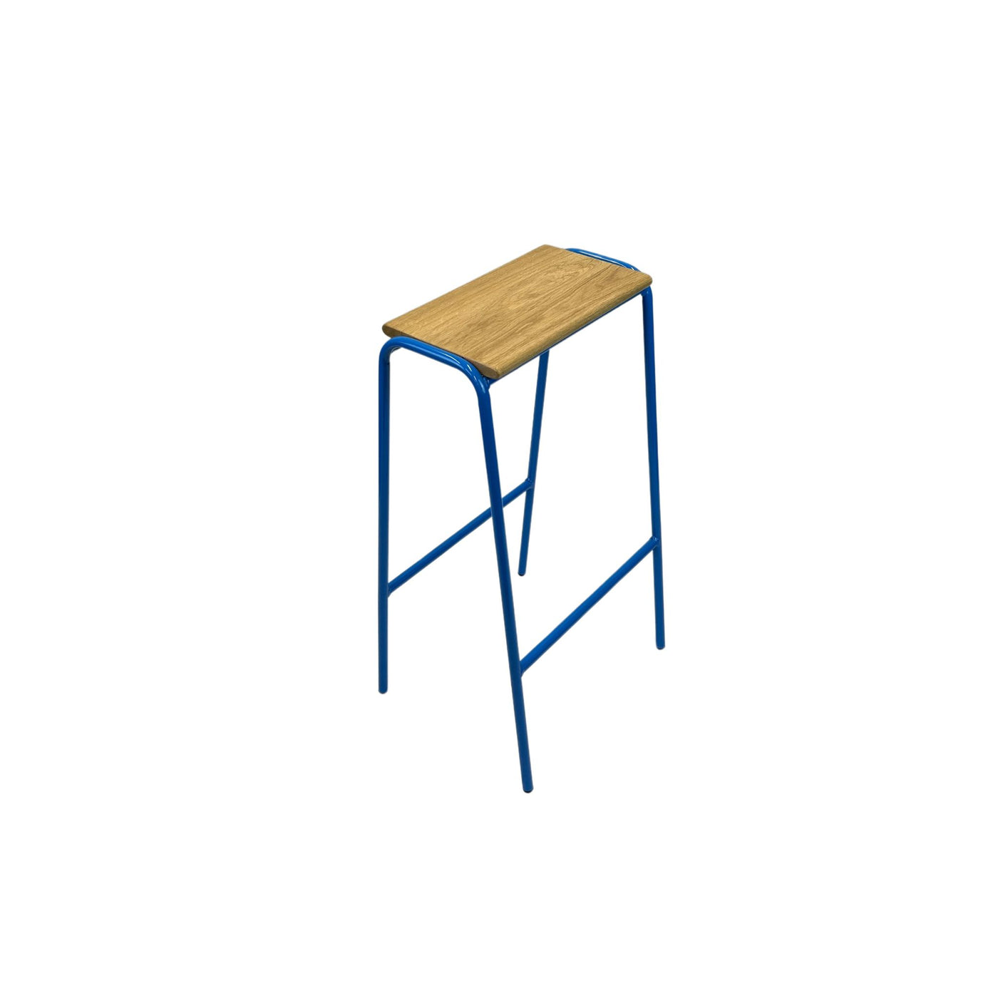 Bar Stool Nº 2 - Sky Blue / Solid Oak