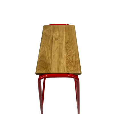 Bar Stool Nº 2 - Traffic Red / Solid Oak