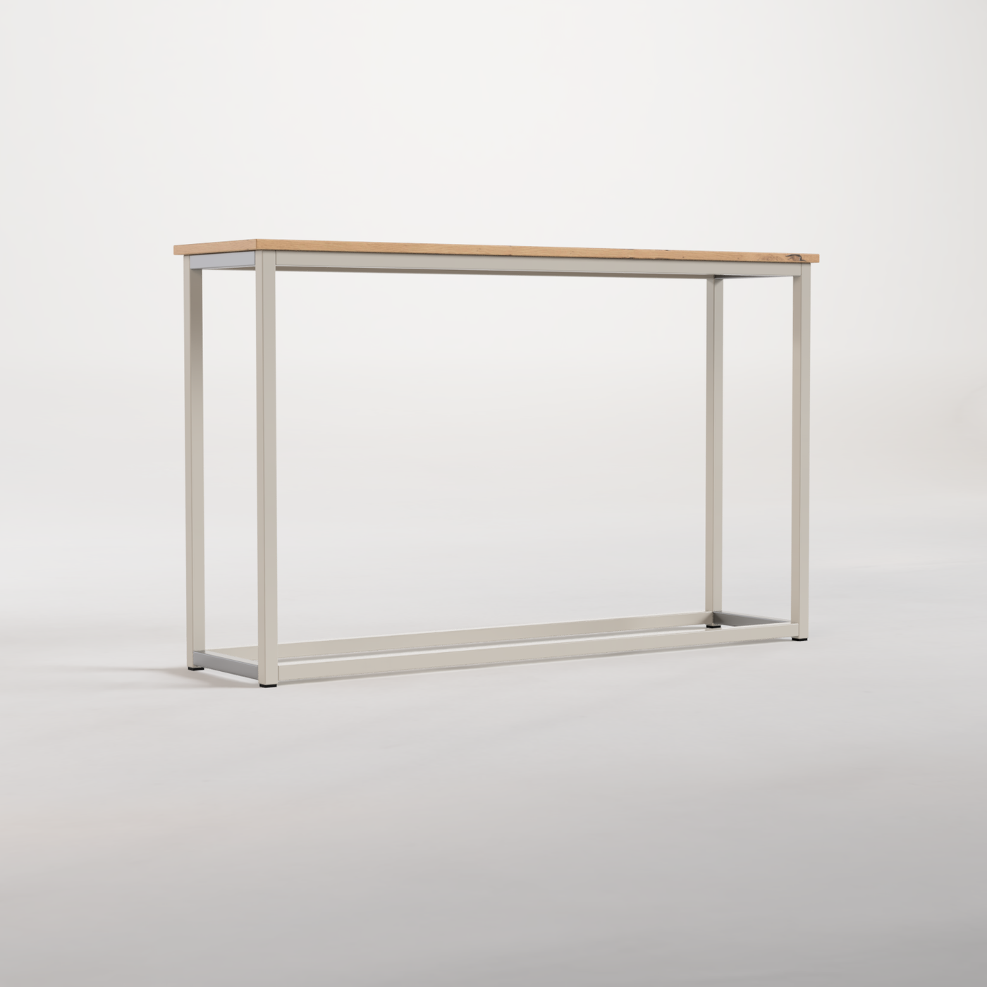 Console Table Nº 2 - Silk Grey / Solid Oak