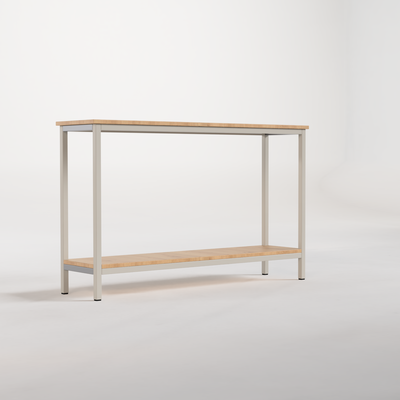 Console Table Nº 3 - Silk Grey / Solid Oak