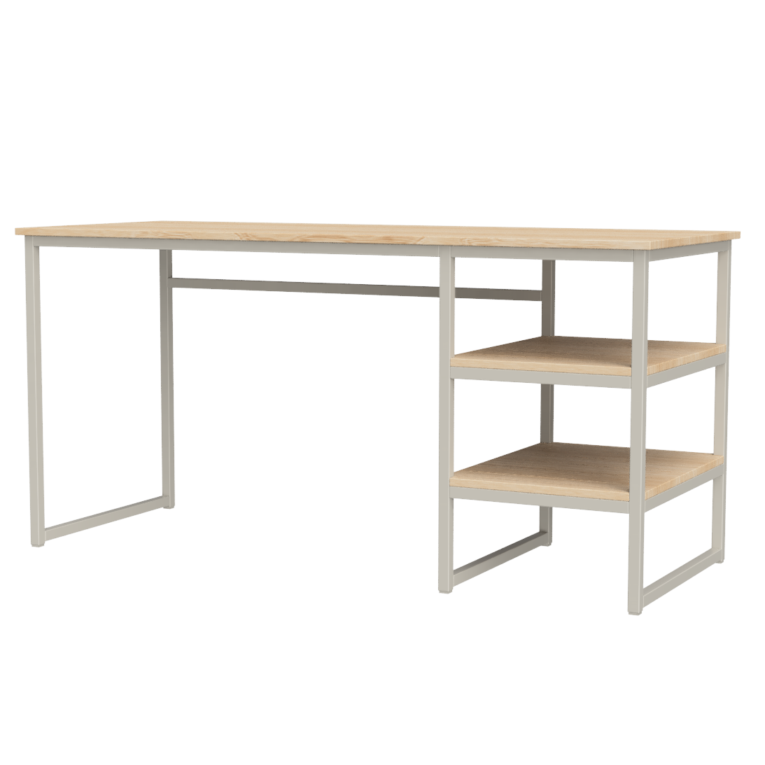 Desk Nº 3 - Silk Grey / Solid Oak