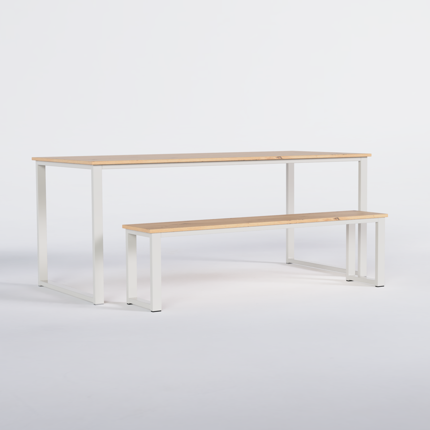 Dining Table Nº 1 - Powder Coated / Solid Oak