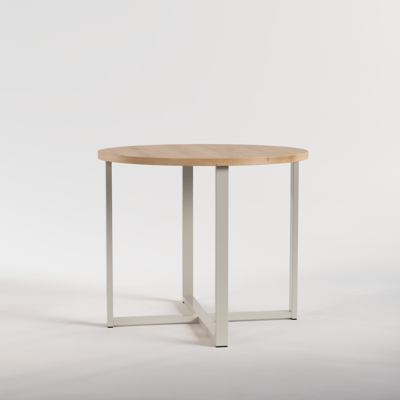 Round Table Nº 1 - Silk Grey / Solid Oak