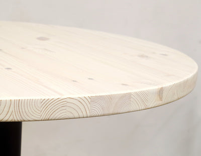 Table Top Only - Circular - Pine, White Wash