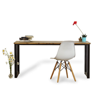 rustic solid wood and metal desk absalom classics