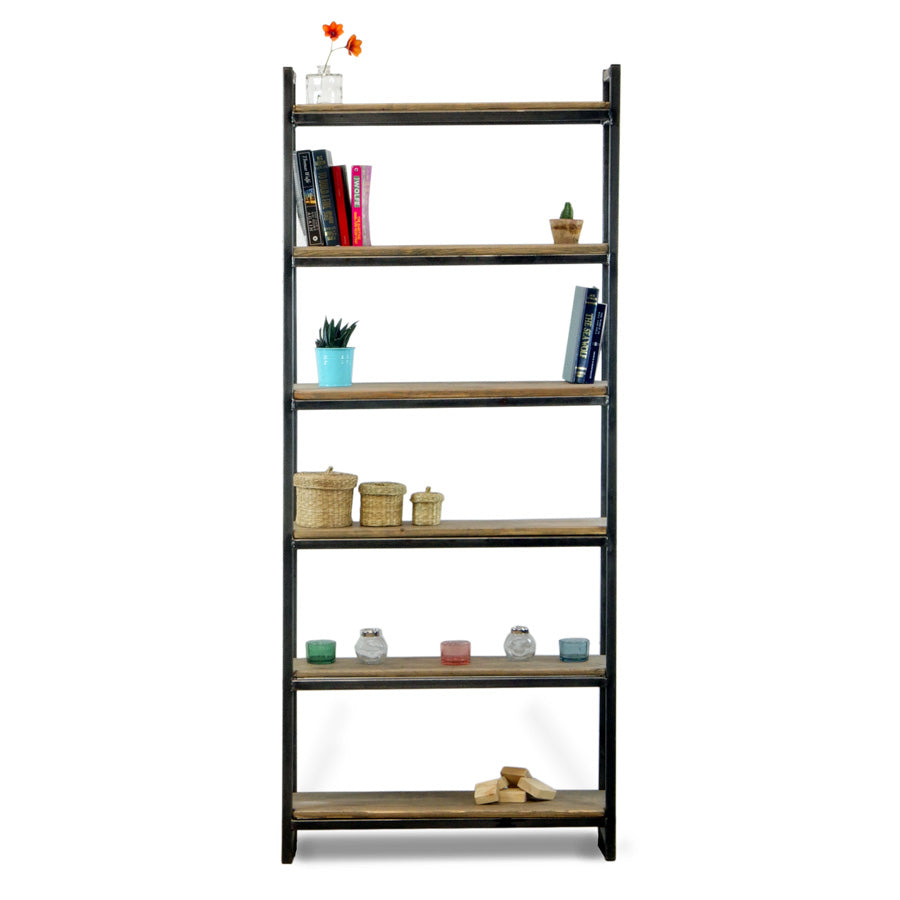 wood and metal bookcase absalom classics